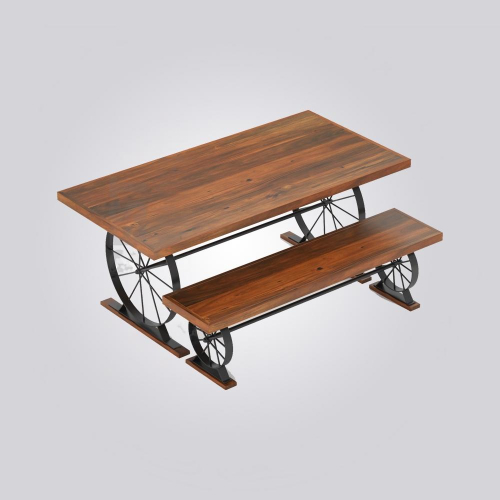 Image of Wooden Restaurant Table